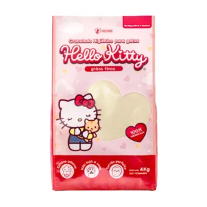 Areia Higiênica Grãos Finos Hello Kitty 4kg
