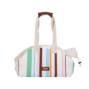 Bolsa de Transporte para pets zeze - Listras Bege Clarinho