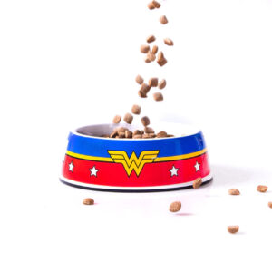 Comedouro de Melamina Mulher Maravilha para Cães e Gatos