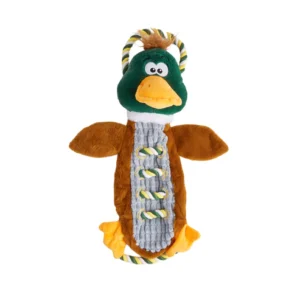 FOFOS Brinquedos para Cães - Rope Buddy Pelúcia c Corda - Pato