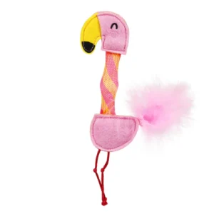 FOFOS Brinquedos para Gatos - Animais Pulam Pulam - Flamingo