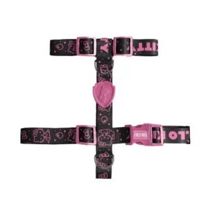 Peitoral H Hello Kitty Black para Cães