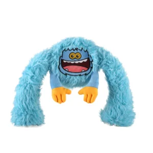Qmonster Brinquedo para cachorro - 2in1 King Kong Pelúcia com Bola - Azul