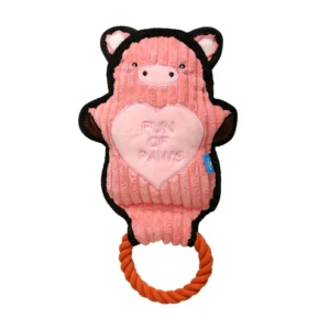 Qmonster Brinquedo para cachorro - Animais de Mãos Dadas - Porco