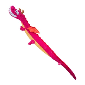 Qmonster Brinquedo para cachorro - Dragão Gigante - Rosa Grande