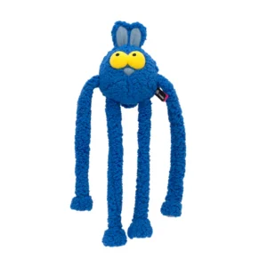 Qmonster Brinquedo para cachorro - Extensível Puxa Puxa Coelho - Azul
