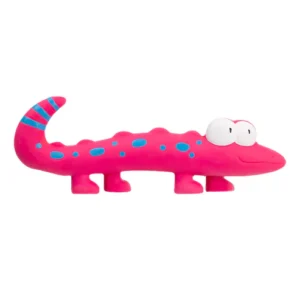 Qmonster Brinquedo para cachorro - Latex Disco Gecko - Rosa