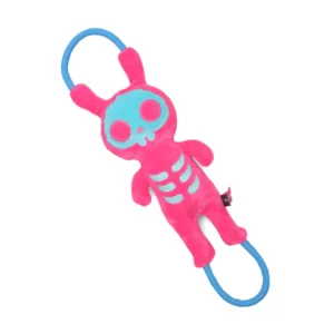 Qmonster Brinquedo para cachorro - Shock Brinquedo interativo Cabo de Guerra - Rosa