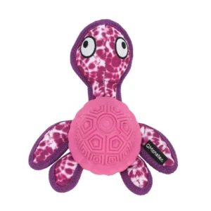 Qmonster Brinquedo para cachorro - Tartaruga Marinha 2in1 dispensador de pesticos - Rosa