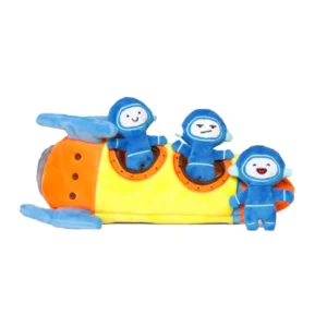 Qmonster Brinquedo para cachorros - Interativo 4em1 Esconde-esconde - Foguete