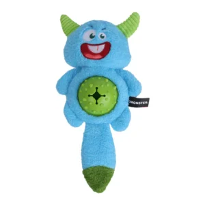 Qmonster Brinquedo para cachorros - Interativo Monstro Faminto - Azul
