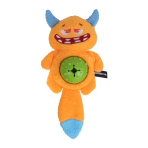 Qmonster Brinquedo para cachorros - Interativo Monstro Faminto - Laranja